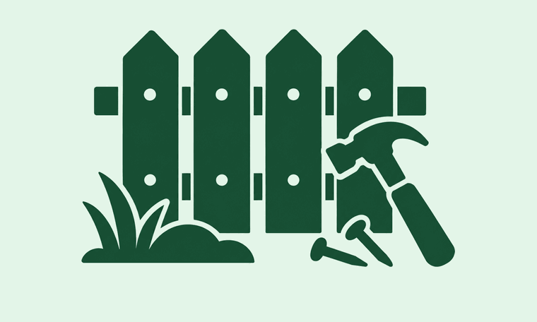 Wood fence installation